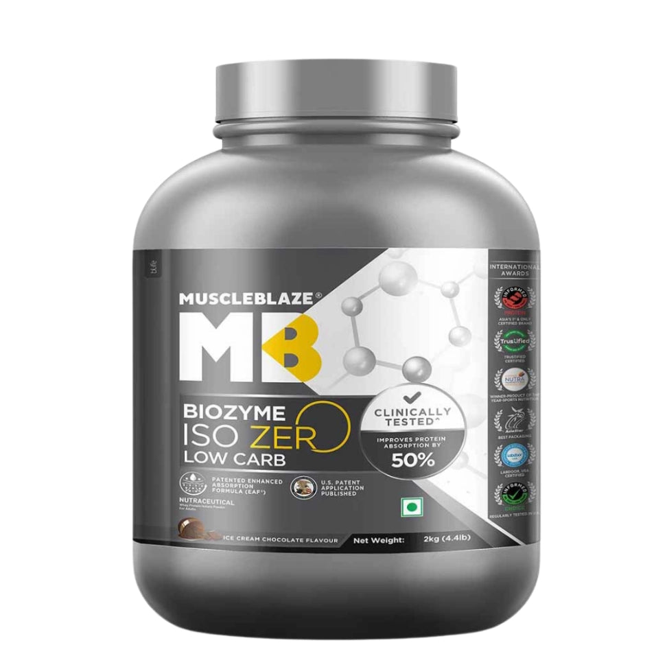 MuscleBlaze Biozyme Iso Zero Low Carb Whey Protein Isolate
