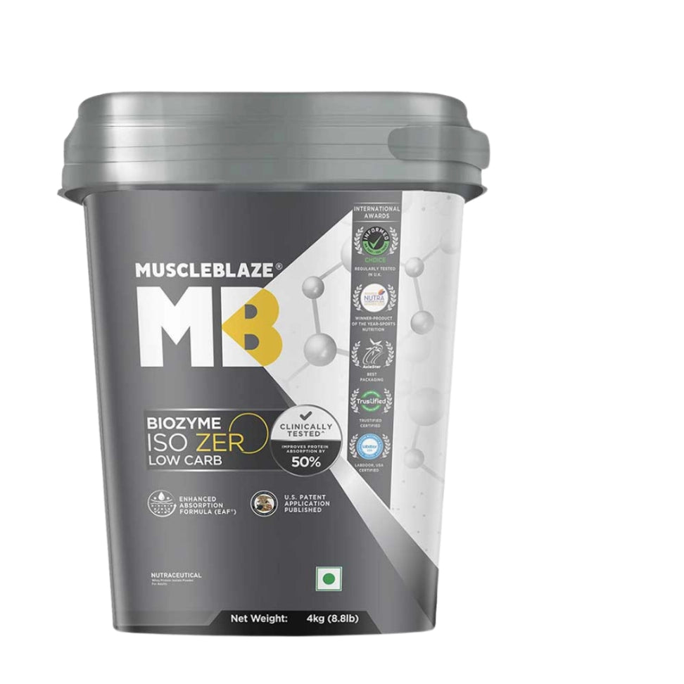 MuscleBlaze Biozyme Iso Zero Low Carb Whey Protein Isolate