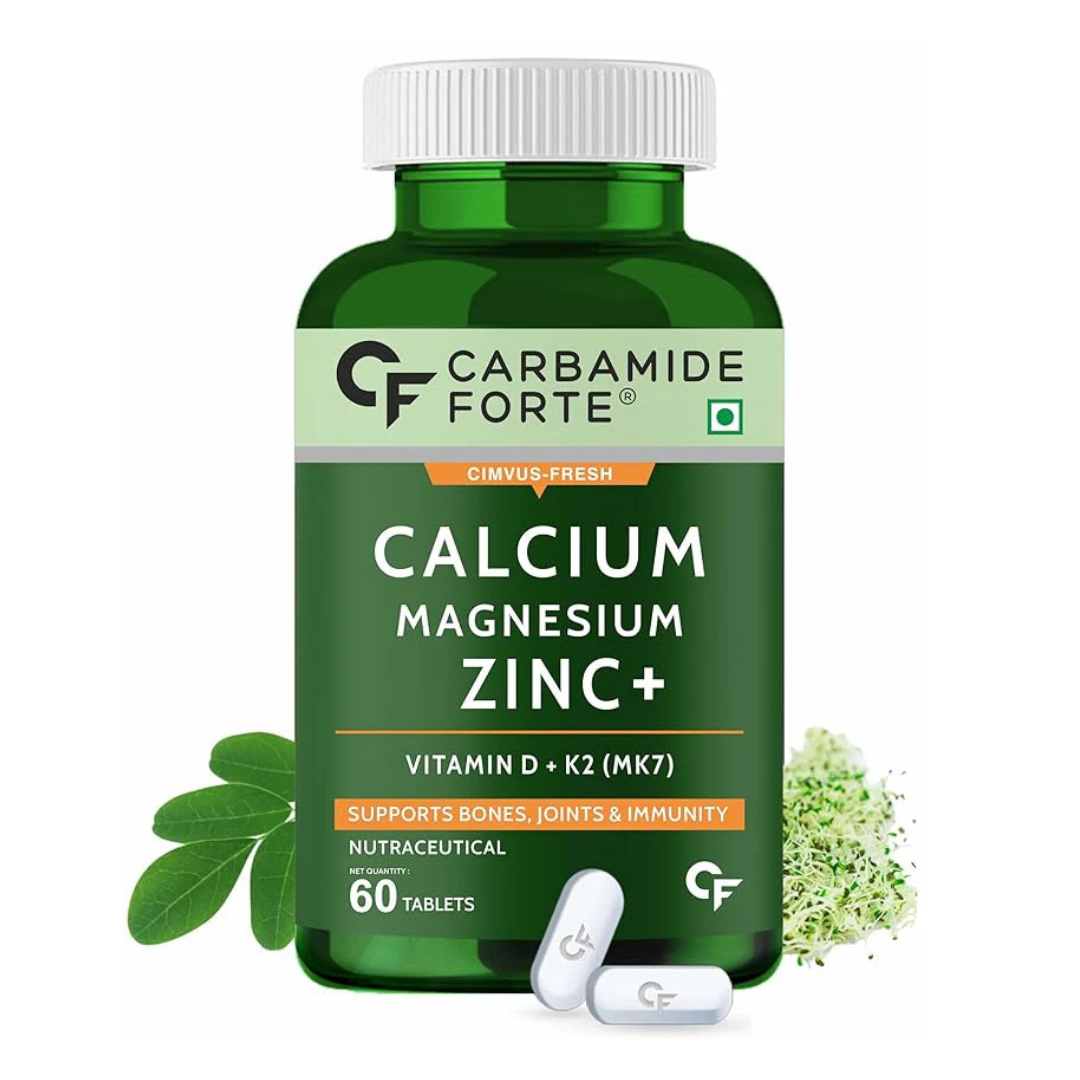 Carbamide Forte Calcium Magnesium & Zinc Tablets with Vitamin D, Vitamin K2-MK7 & B12