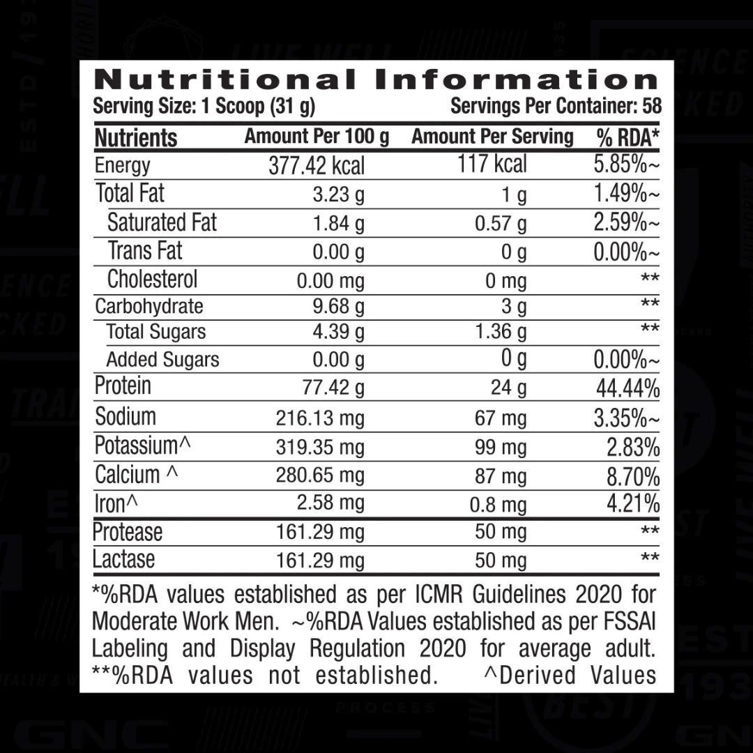 GNC AMP Gold Series 100% Whey Protein Advanced