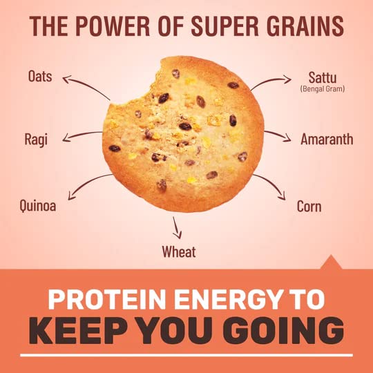 RiteBite Max Protein Cookies - Oats & Raisins (55g x 12)
