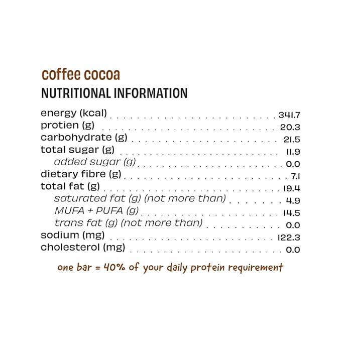The Whole Truth – High Protein Bar | Coffee Cocoa | 20g Protein | Pack of 6 x 67g