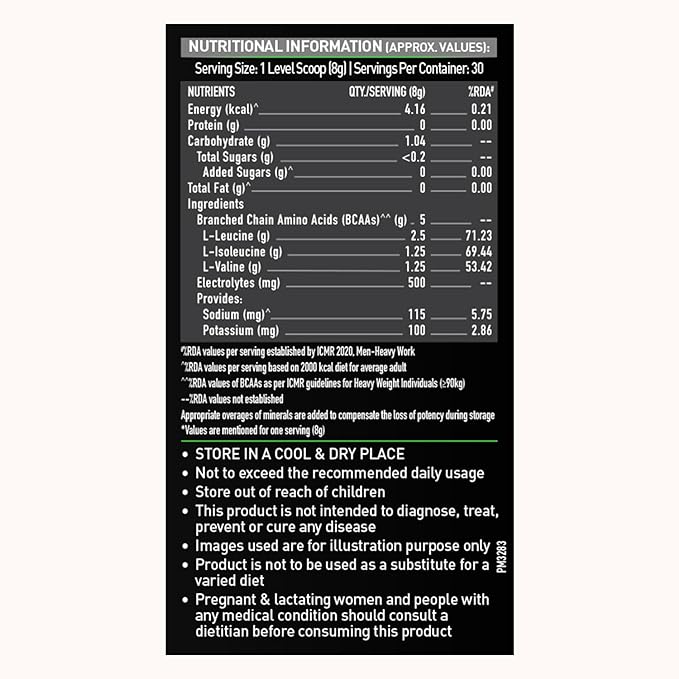 MuscleBlaze BCAA Pro + Electrolytes Powder