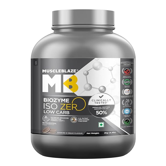 MuscleBlaze Biozyme Iso Zero Low Carb Whey Protein Isolate