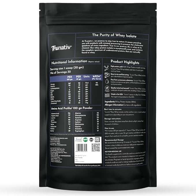 TruNativ Raw Whey Protein Isolate