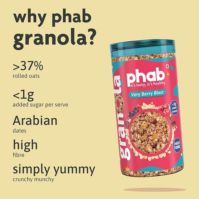 Phab Very Berry Blast Crunchy Granola