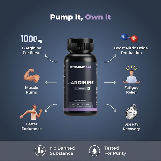 Nutrabay Pro L-Arginine Tablets 1000mg