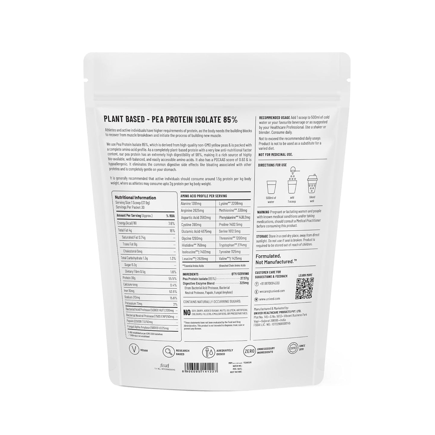 Unived Pea Protein Raw