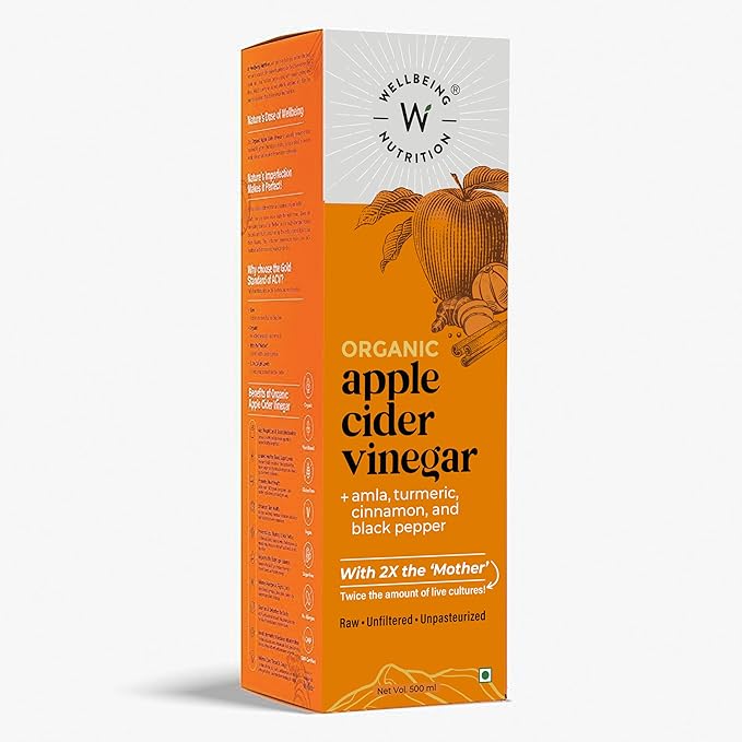 Wellbeing Nutrition Apple Cider Vinegar with Turmeric, Amla, Cinnamon & Black Pepper