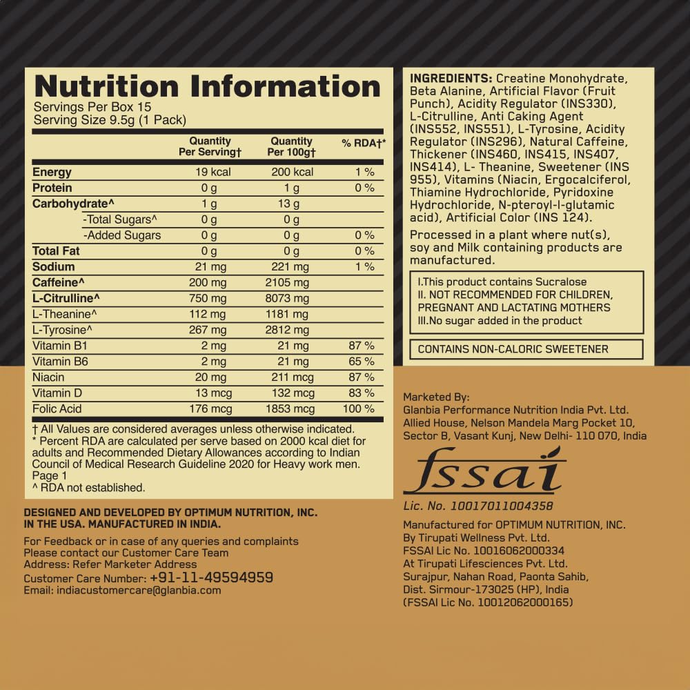 Optimum Nutrition Gold Standard Pre-Workout