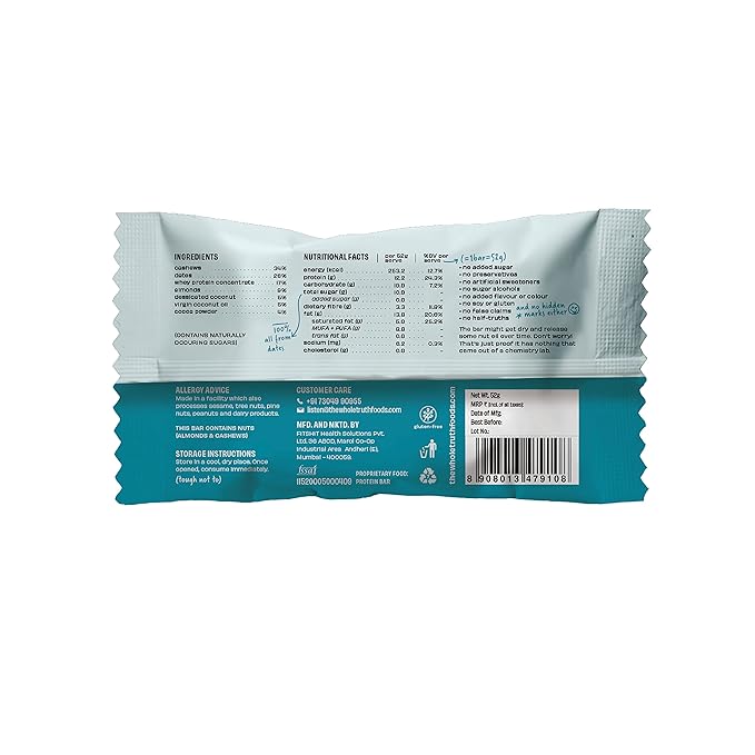 The Whole Truth – Protein Bars | Coconut Cocoa | Pack of 6 x 52g