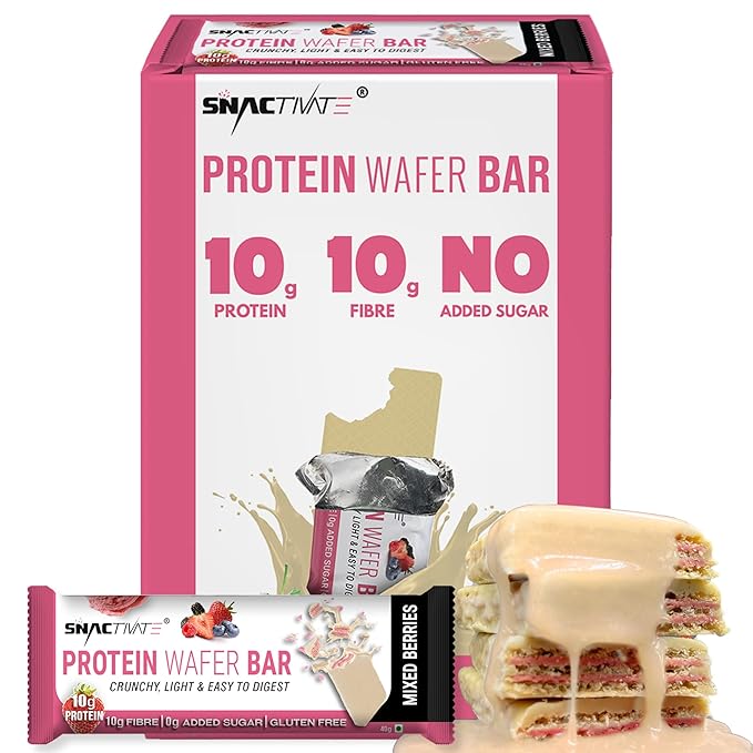 Snactivate Protein Wafer Bars | 10g Protein | Pack of 6 x 40g