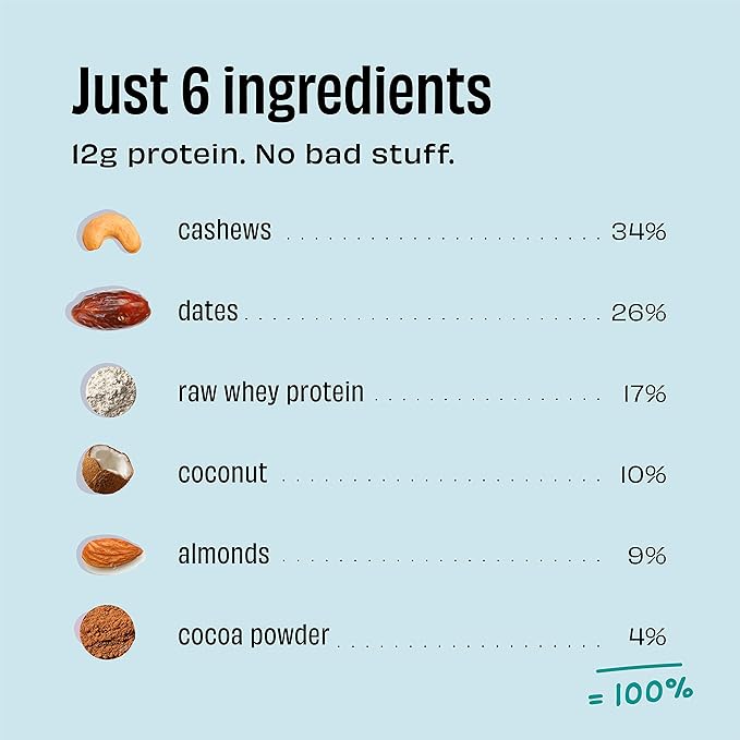 The Whole Truth – Protein Bars | Coconut Cocoa | Pack of 6 x 52g