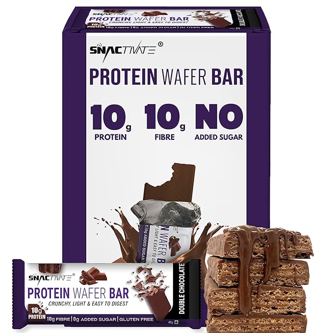 Snactivate Protein Wafer Bars | 10g Protein | Pack of 6 x 40g