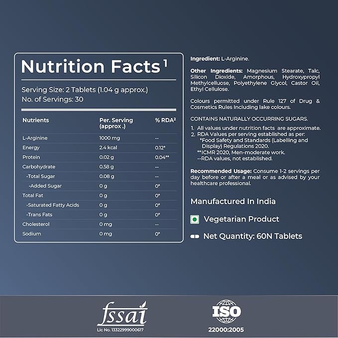 Nutrabay Pro L-Arginine Tablets 1000mg