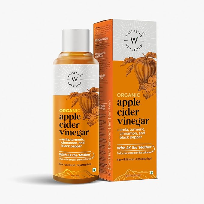 Wellbeing Nutrition Apple Cider Vinegar with Turmeric, Amla, Cinnamon & Black Pepper