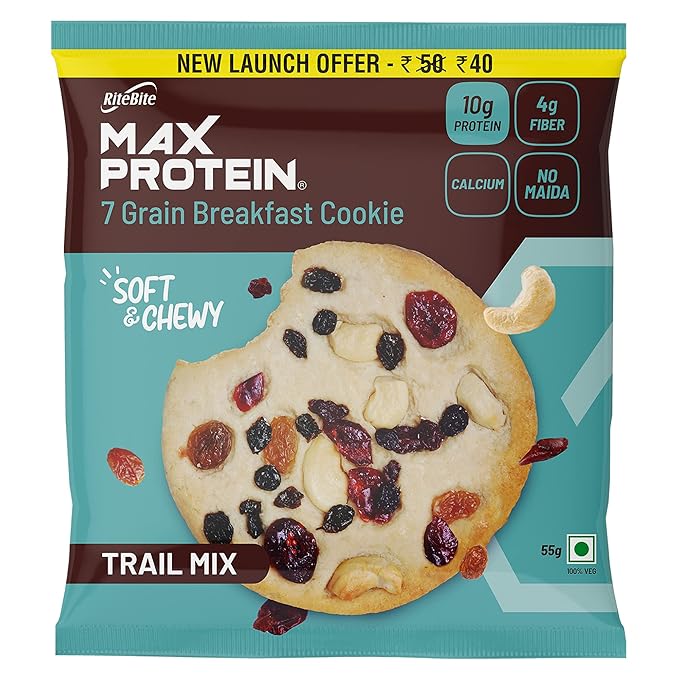 RiteBite Max Protein Cookies - Trail Mix (55g x 12)