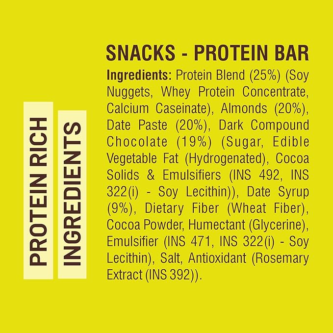 RiteBite Max Protein Active Date & Almond Protein Bar - 20g Protein