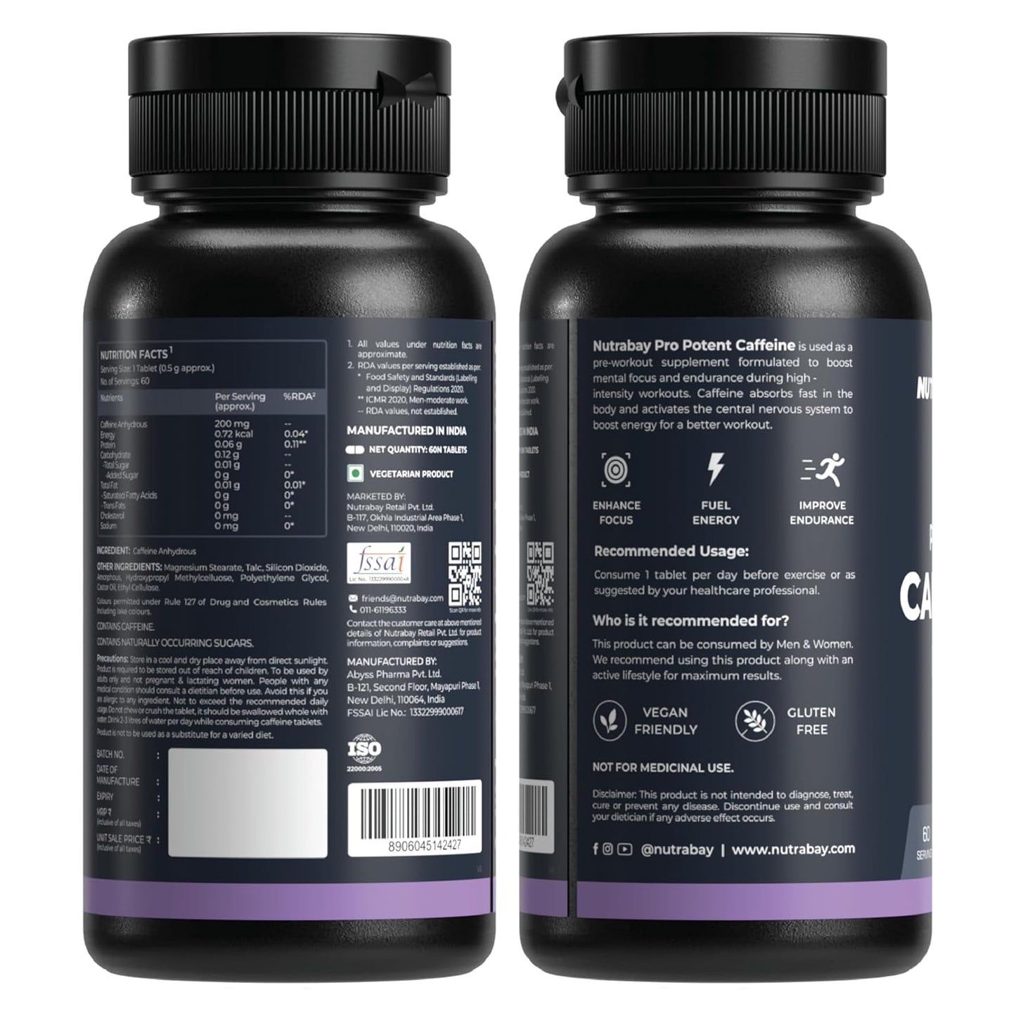 Nutrabay Pro Potent Caffeine Tablets