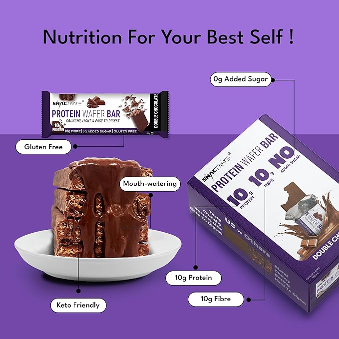 Snactivate Protein Wafer Bars | 10g Protein | Pack of 6 x 40g