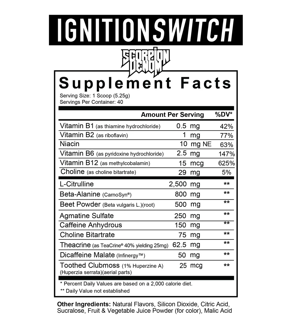 AXE & SLEDGE IGNITION SWITCH โ Stimulant-Based Pre-Workout
