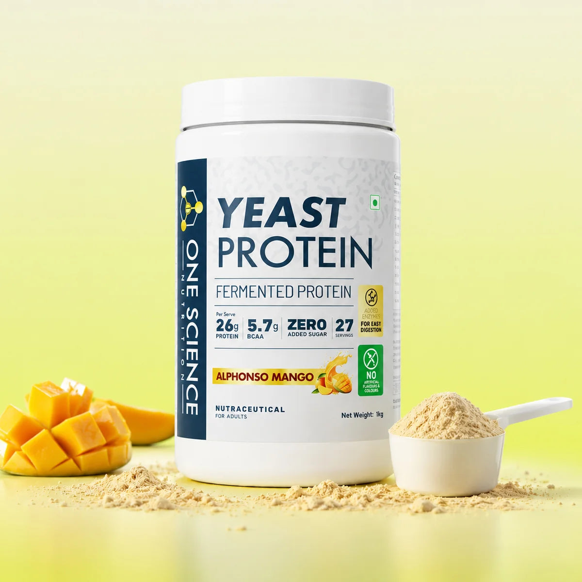 One Science Yeast Protein – Fermented Protein 1kg | 26g Protein