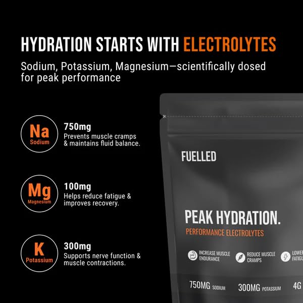 Fuelled Peak Hydration Electrolytes – Salted Pineapple Flavour (300g | 30 Sachets)