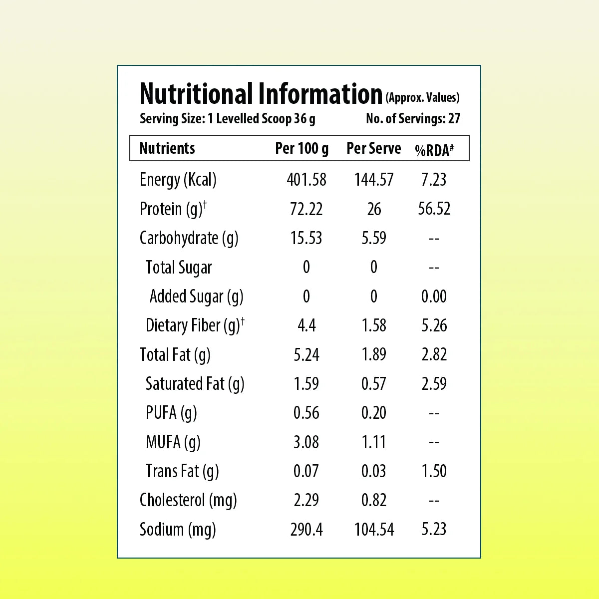 One Science Yeast Protein – Fermented Protein 1kg | 26g Protein