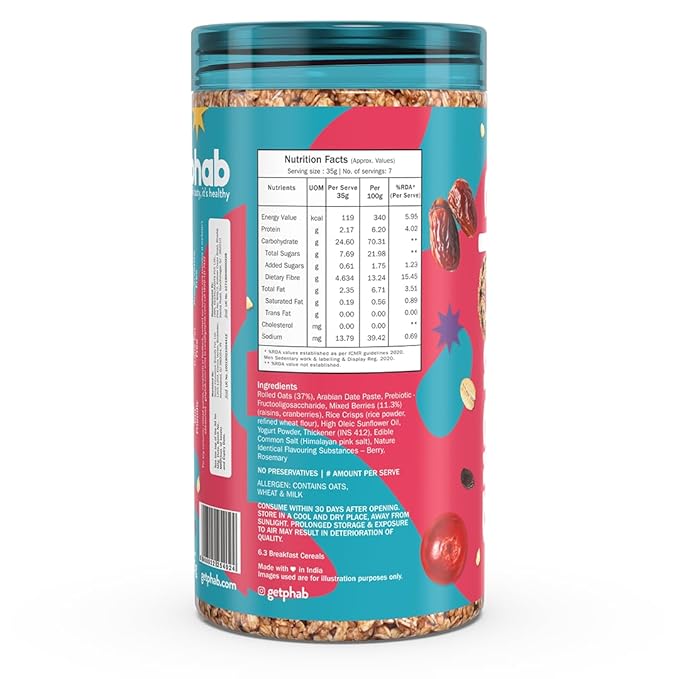 Phab Very Berry Blast Crunchy Granola