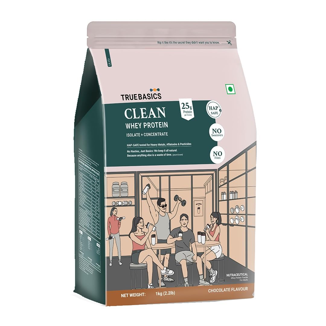 TrueBasics Clean Whey Protein (Isolate + Concentrate Blend)