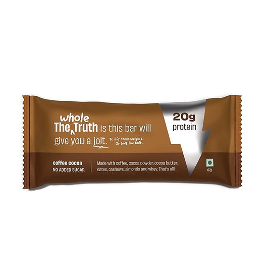 The Whole Truth – High Protein Bar | Coffee Cocoa | 20g Protein | Pack of 6 x 67g