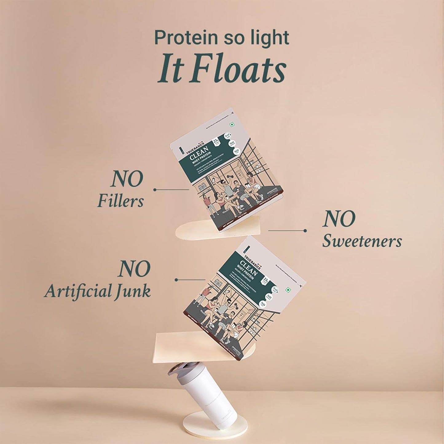 TrueBasics Clean Whey Protein (Isolate + Concentrate Blend)