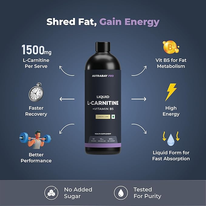 Nutrabay Pro Liquid L-Carnitine with Vitamin B5