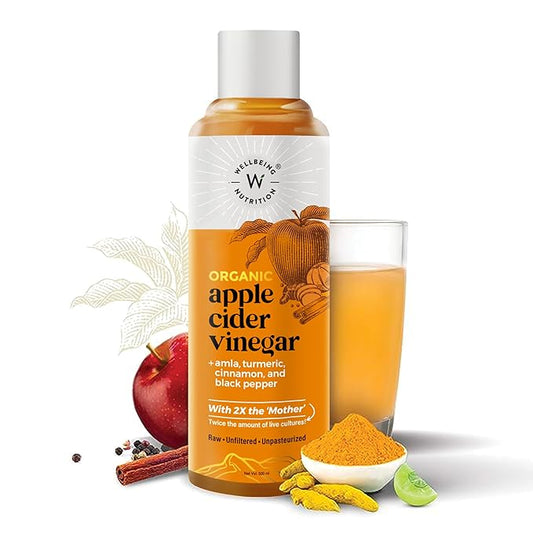 Wellbeing Nutrition Apple Cider Vinegar with Turmeric, Amla, Cinnamon & Black Pepper