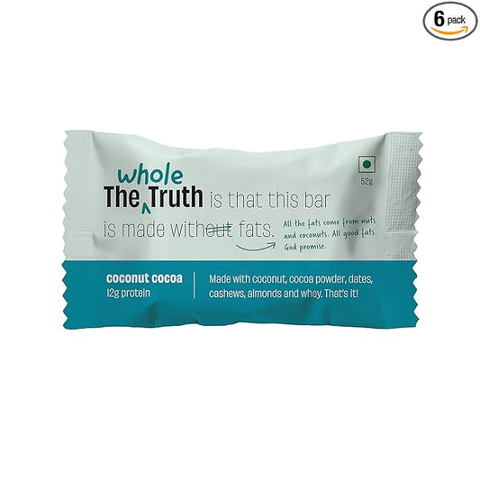 The Whole Truth – Protein Bars | Coconut Cocoa | Pack of 6 x 52g