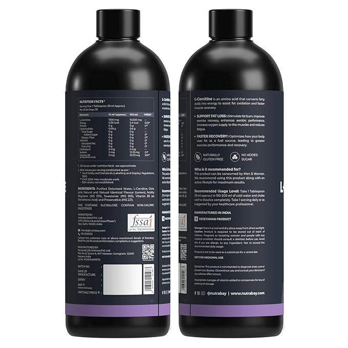 nutrabay l carnitine Pro +Vitamin B5 Liquid - Orange 450 ml Online at Best Price This liquid supplement combines L Nutrabay Pro Liquid L-Carnitine with
