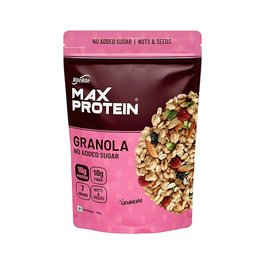 RiteBite Max Protein Granola - Nuts & Seeds (No Added Sugar) | 500g