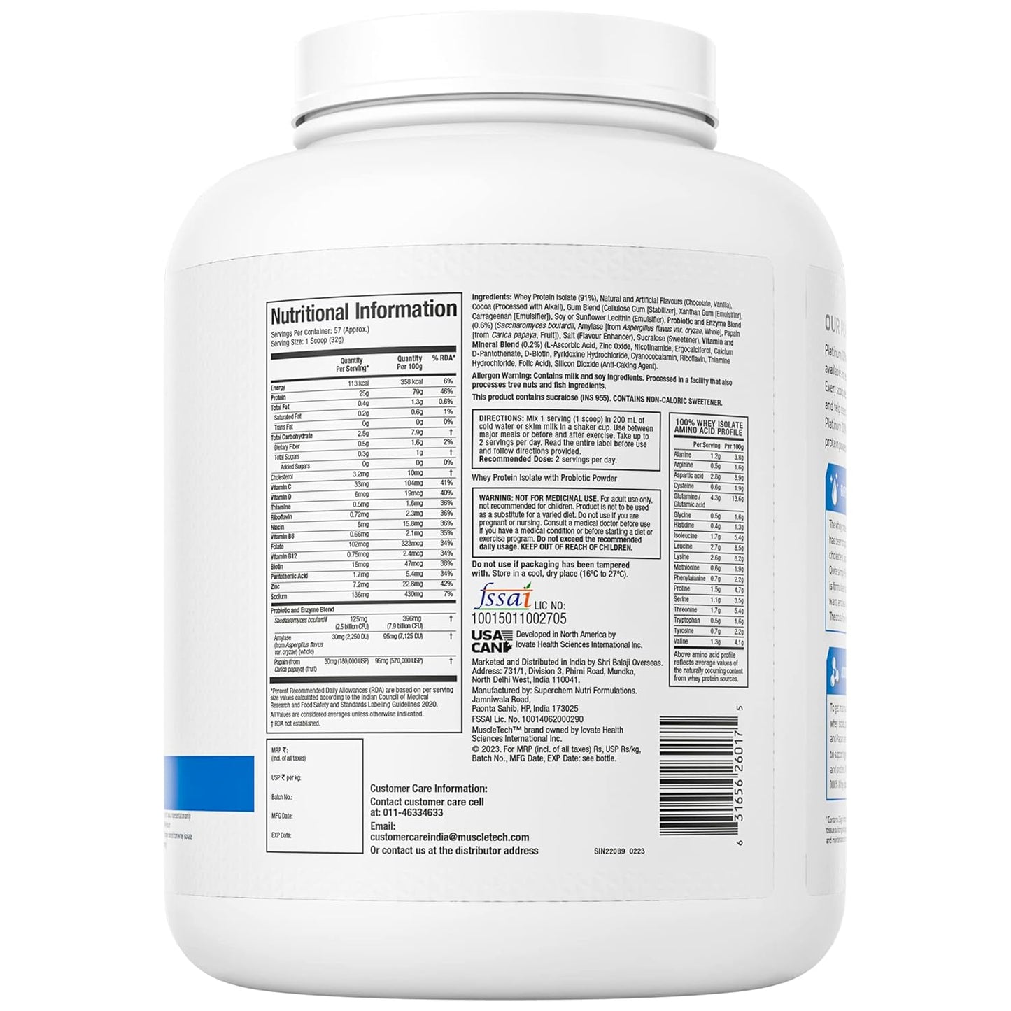 MuscleTech Platinum Whey Isolate