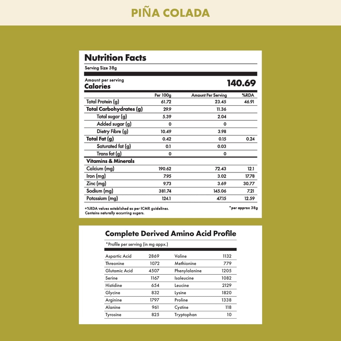 Cosmix No-Nonsense Plant Protein | Pina Colada | 23g Protein