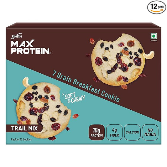 RiteBite Max Protein Cookies - Trail Mix (55g x 12)