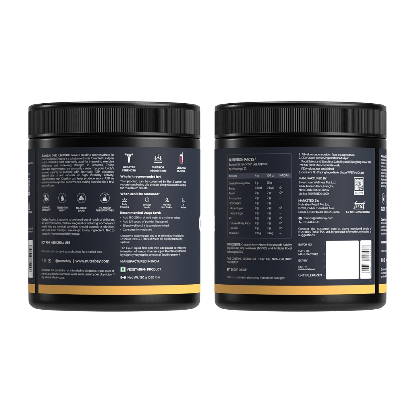 Nutrabay Gold Micronised Creatine Monohydrate