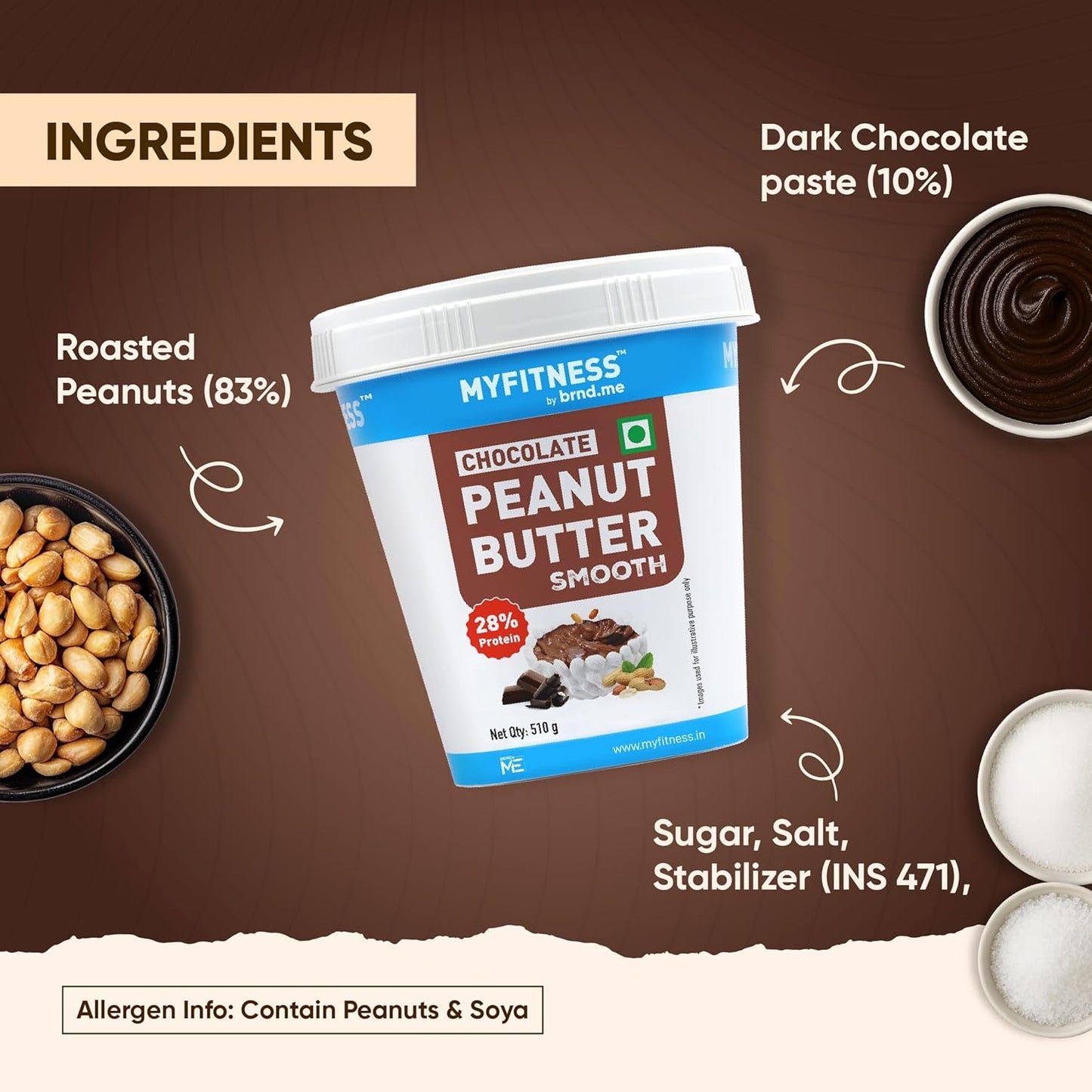 MYFITNESS Peanut Butter Chocolate Spread (Smooth)