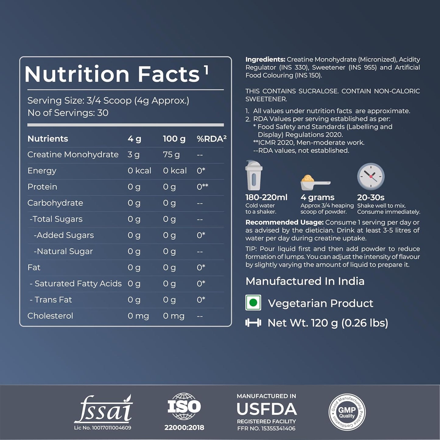 Nutrabay Gold Micronised Creatine Monohydrate