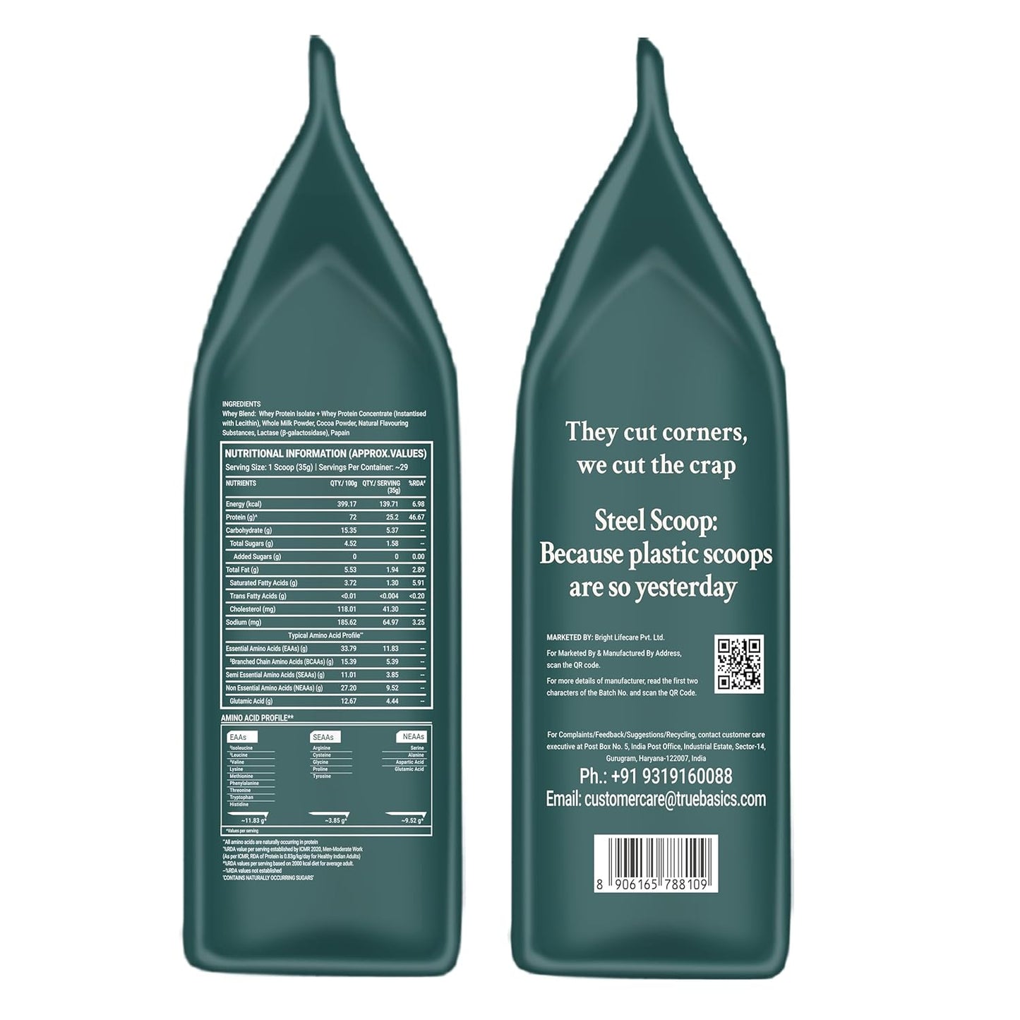 TrueBasics Clean Whey Protein (Isolate + Concentrate Blend)