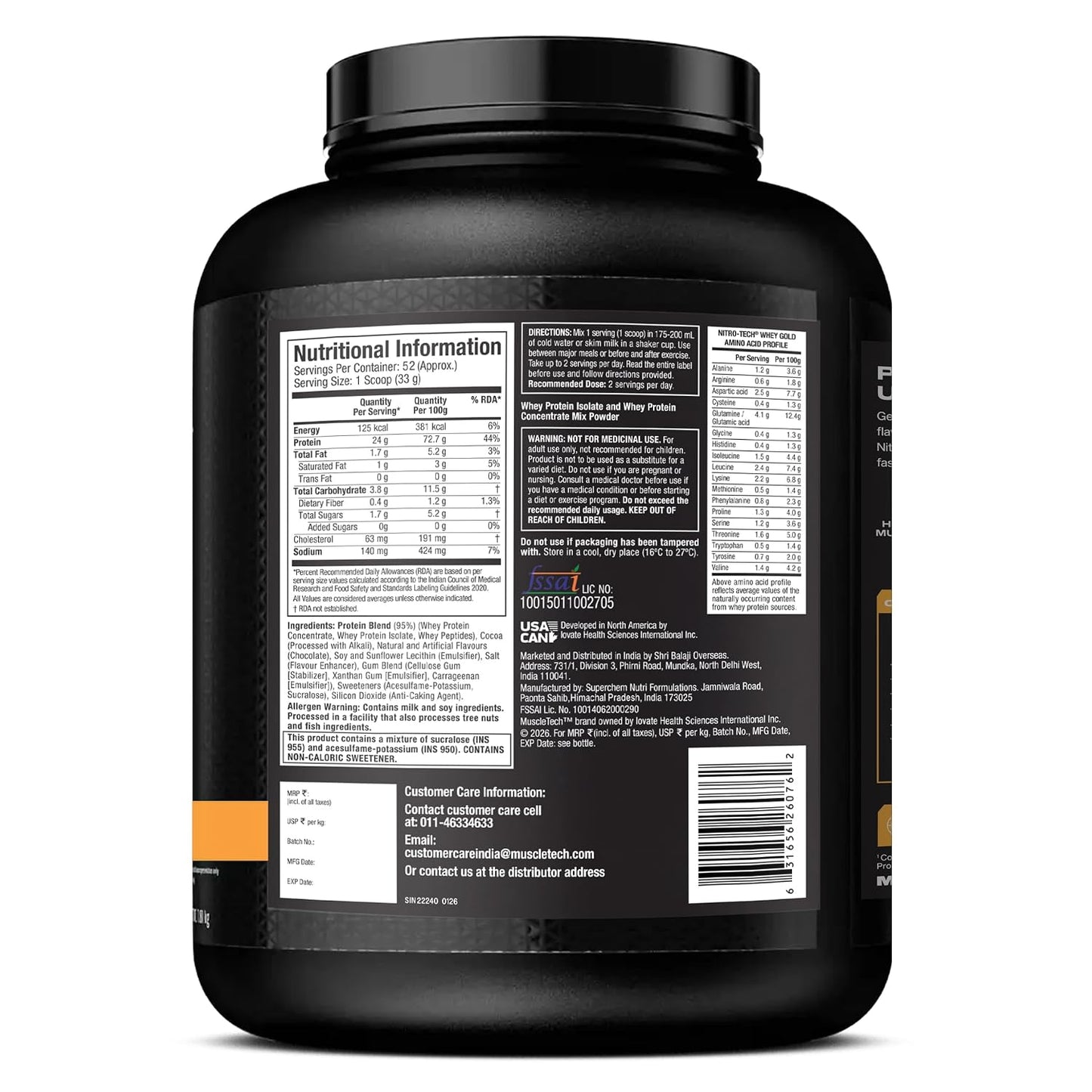 MuscleTech Nitro-Tech Whey Gold