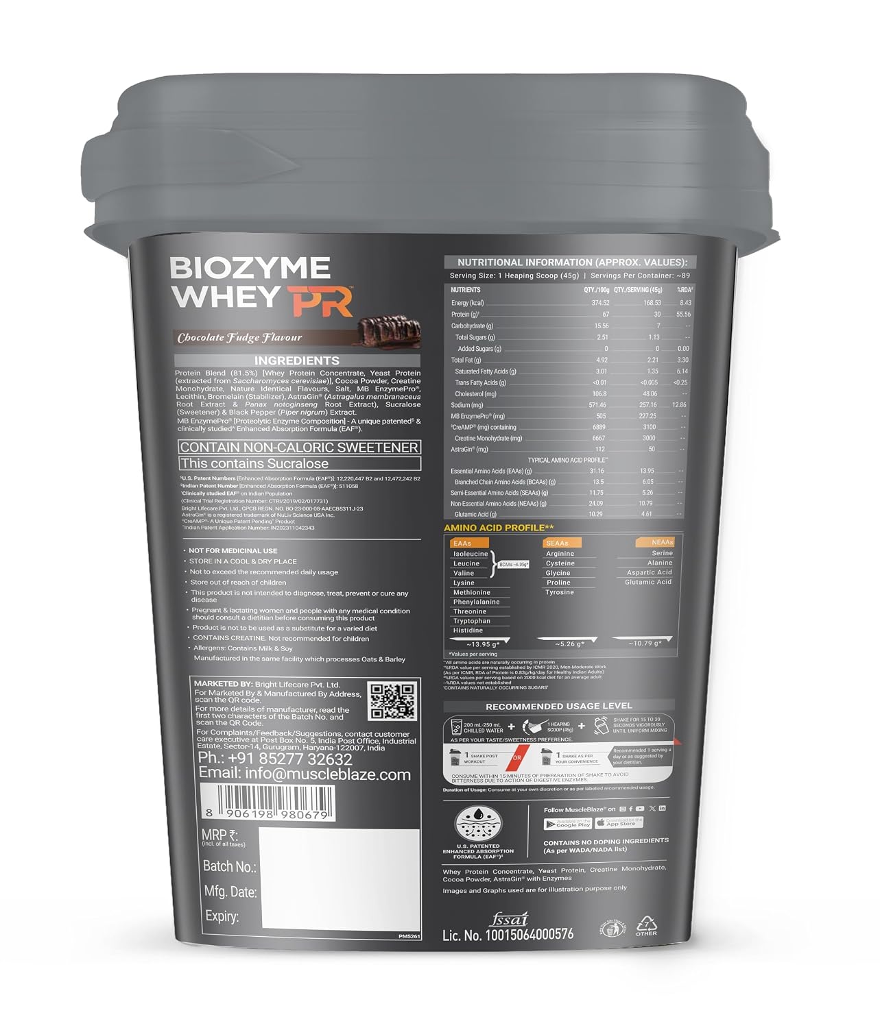 MuscleBlaze Biozyme Whey PR