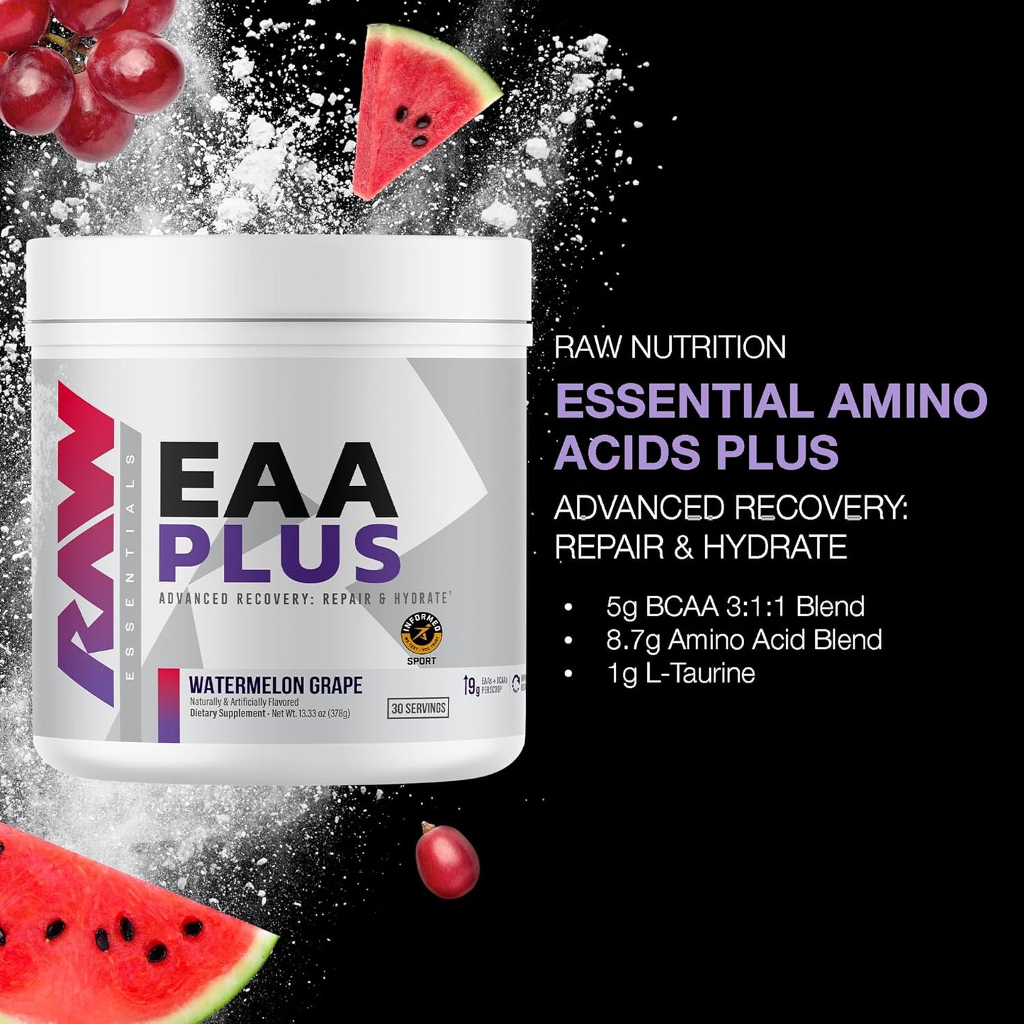RAW Nutrition EAA+ Amino Acids Powder