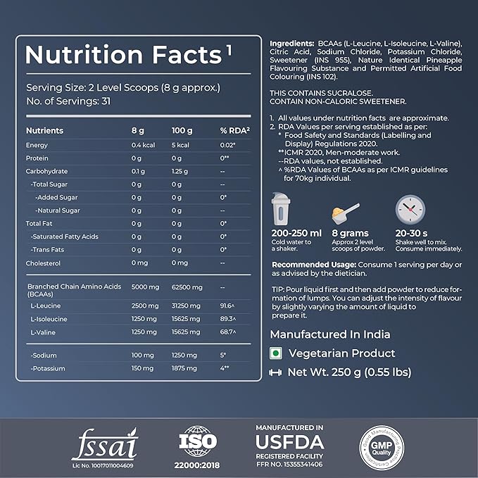 Nutrabay Vegan BCAAs with Electrolytes