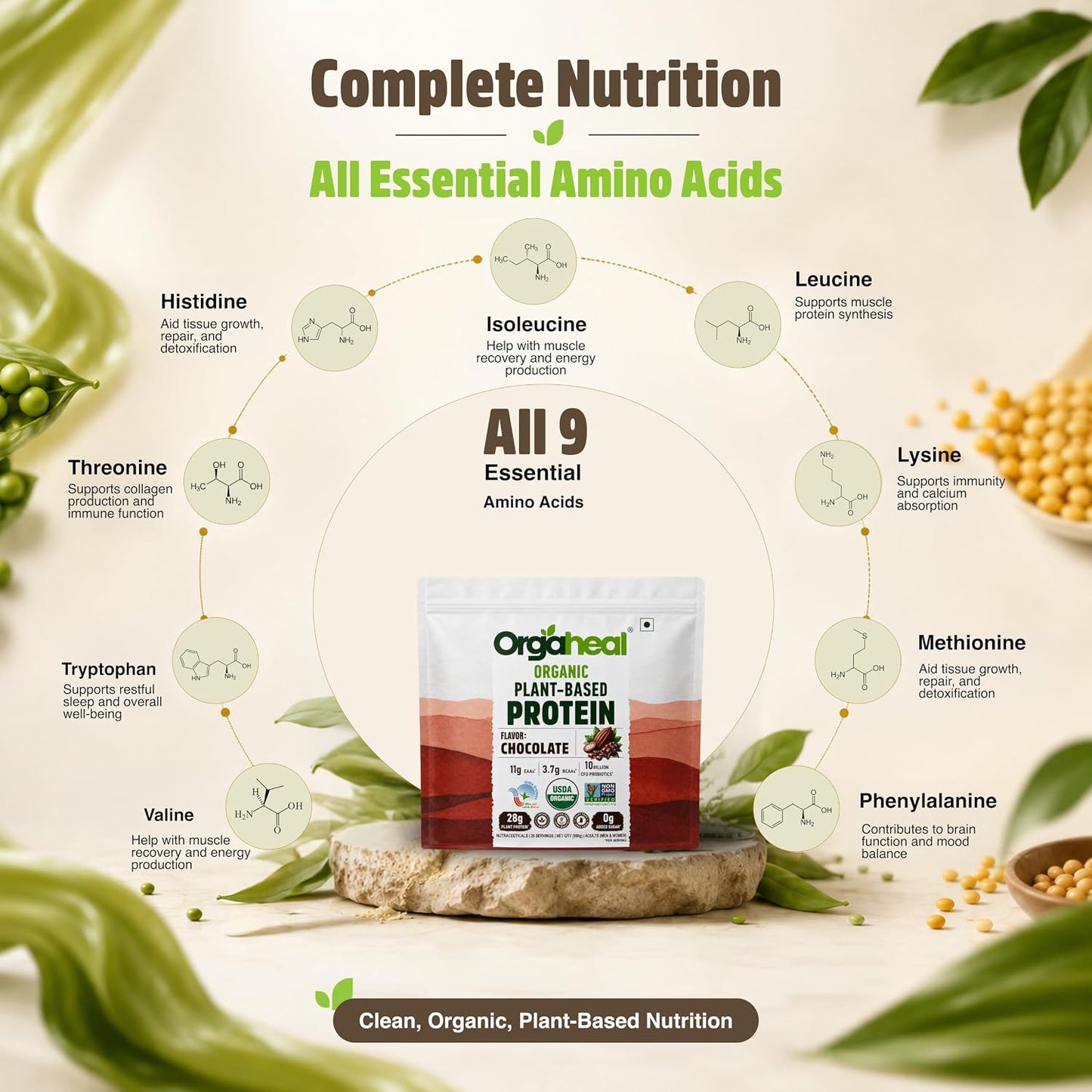 Orgaheal Organic Plant Protein Powder – 980g