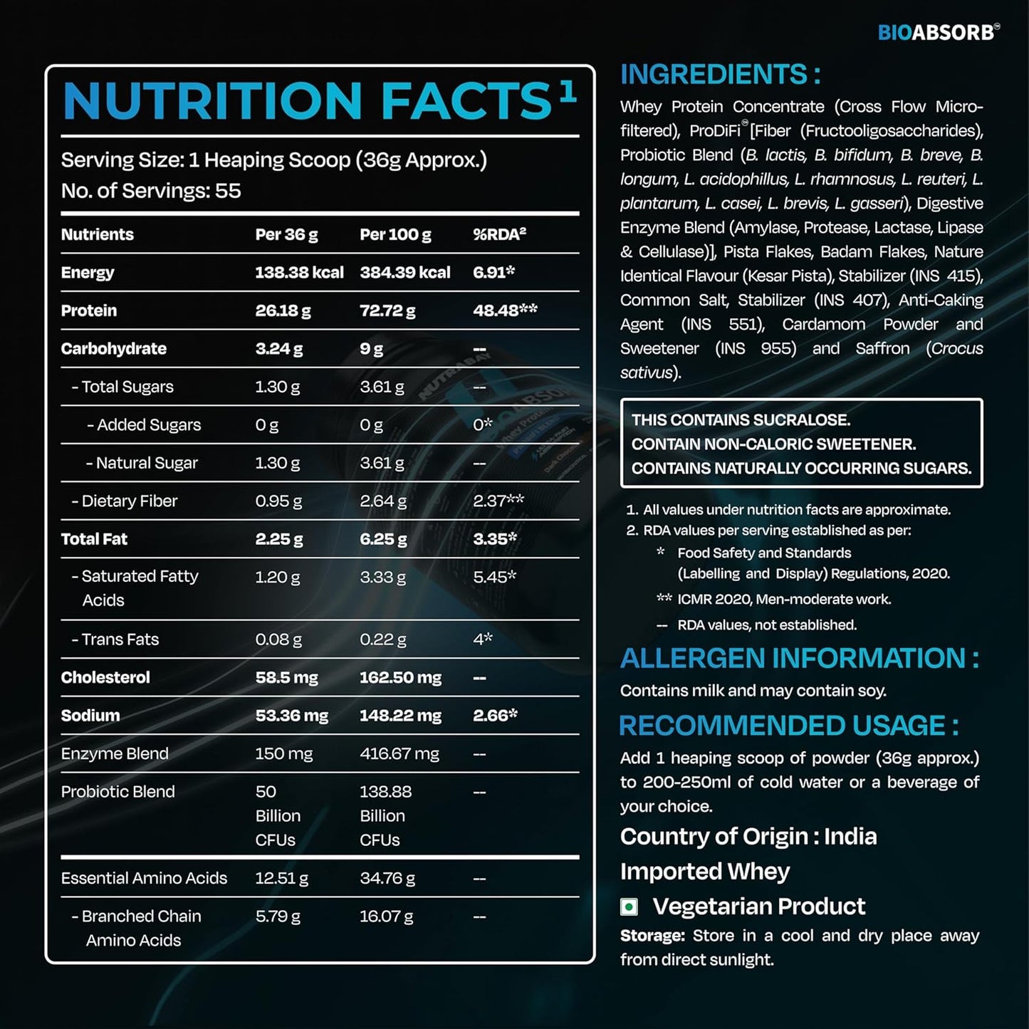 Nutrabay BioAbsorb™ Whey Protein Powder